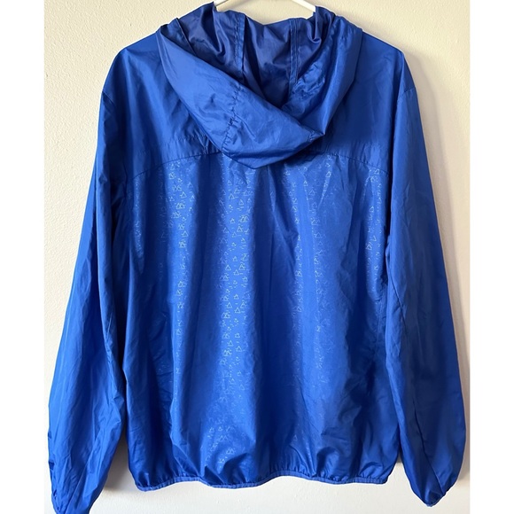 Vintage 90s Men’s Basic Editions Blue Windbreaker Zip Up Jacket - Picture 3 of 10